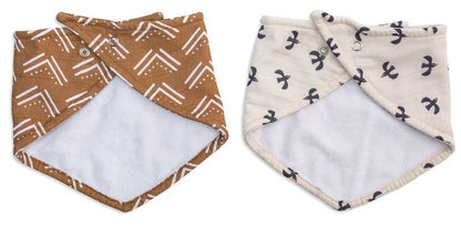 Lulujo Bw Spucktuch Set Mudcloth + Black Birds Halstuch