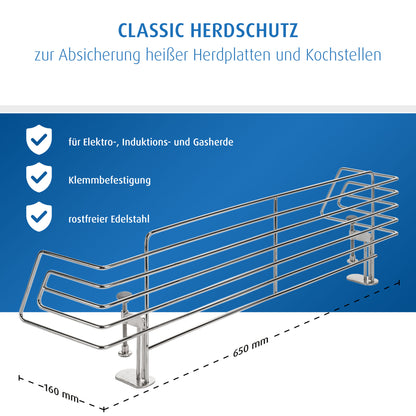 reer Edelstahl Herdschutzgitter f. 60cm Standard Herde