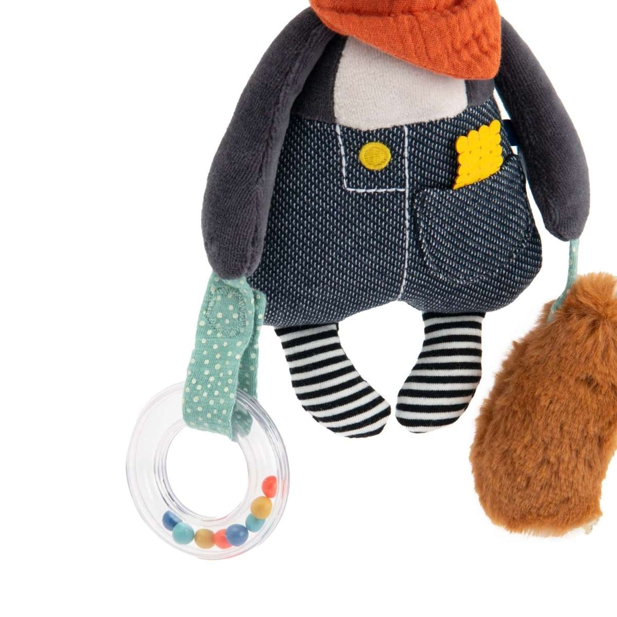 Moulin Roty Plüschtier Aktivitäten Hund Puce 26cm