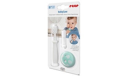 reer BabyCare Zahnputztrainer Phase 1 & 2, Türkis, 0m+