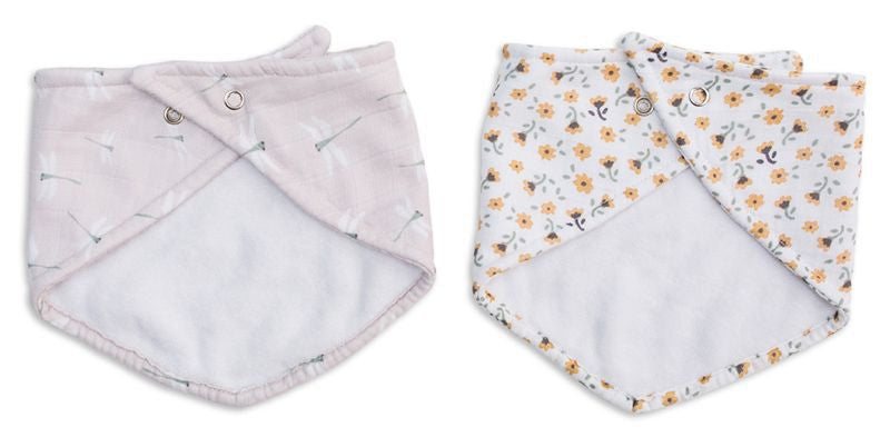 Lulujo Bw Spucktuch Set Lätzchen Vintage Floral + Dragonfly