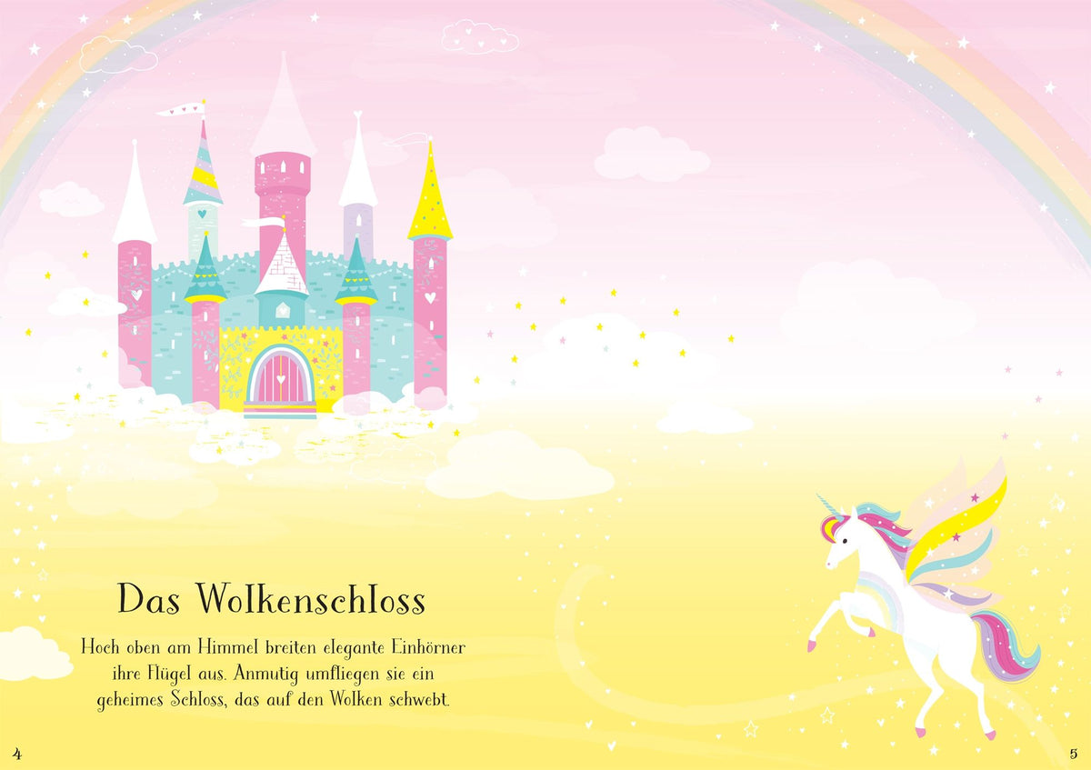 Usborne Kinder Stickerbuch: Elisa, das kleine Einhorn