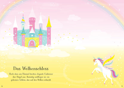 Usborne Kinder Stickerbuch: Elisa, das kleine Einhorn