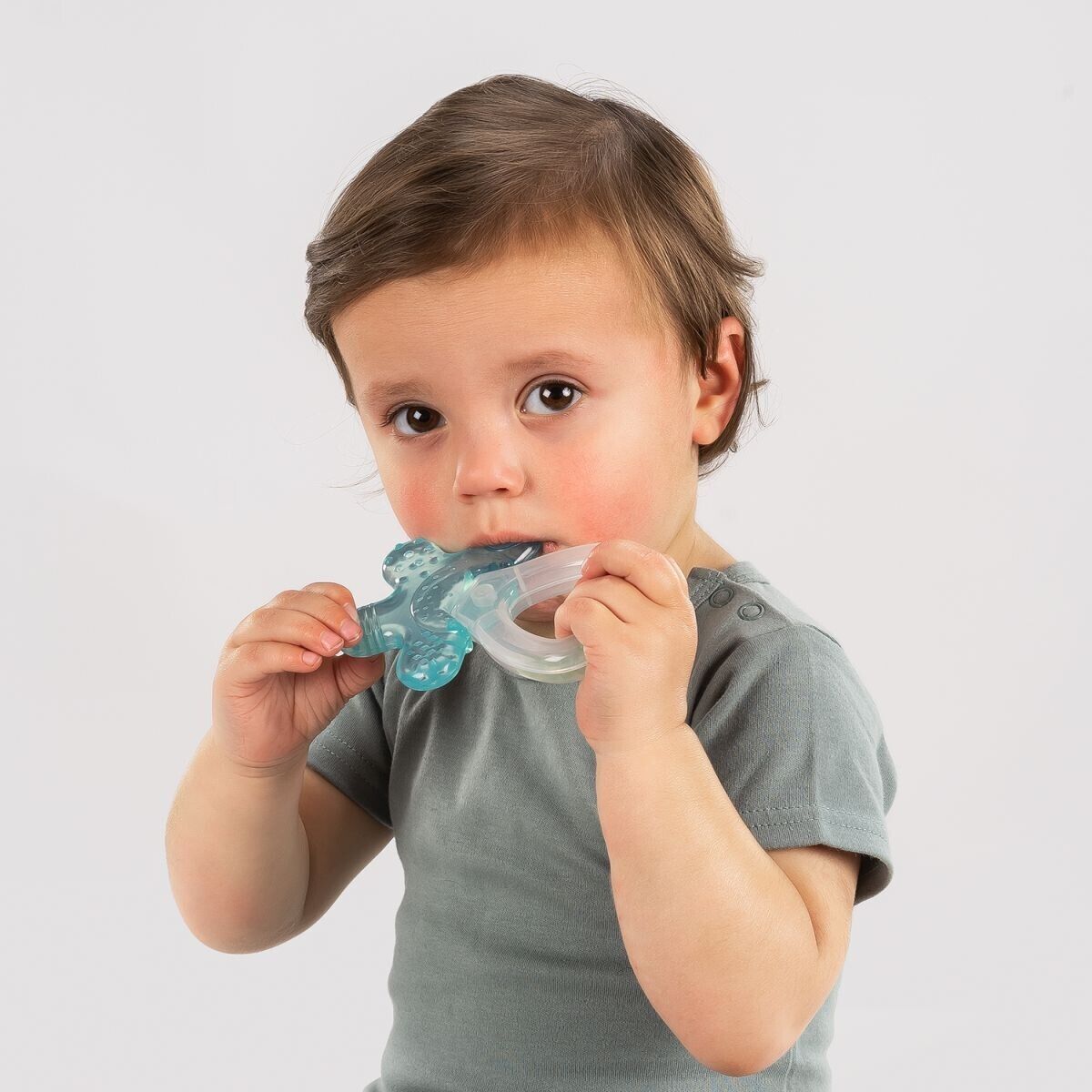 reer Bite&Cool Kühl Beißring für Babys ab 3 Monaten Aqua Türkis