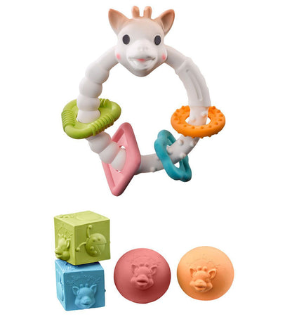Vulli Geschenkset 5tlg Sophie la Girafe Würfel, Bälle & Colo'rings Beißring