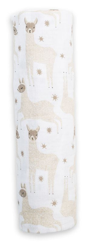 Lulujo Swaddle Mulltuch Pucktuch 120cm Lama Beige