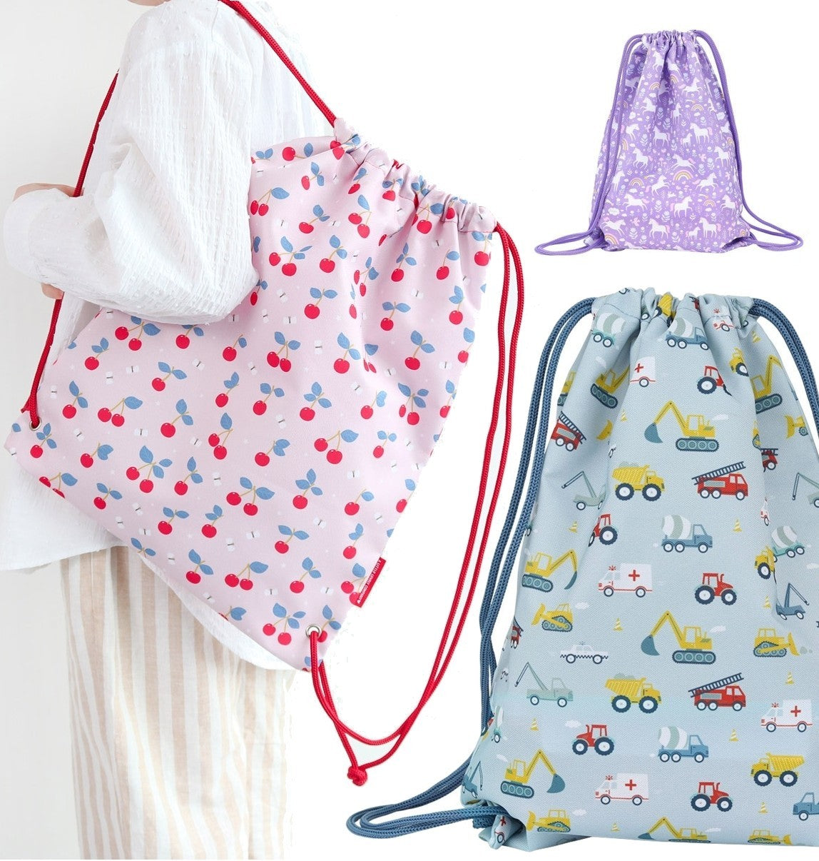 ALLC bunter Kinder Turnbeutel 32 cm
