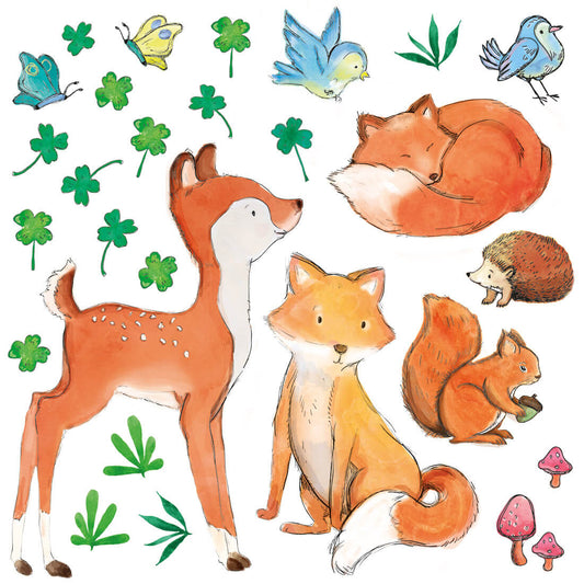 Pastelowe Love Wandaufkleber Sticker Waldfreunde