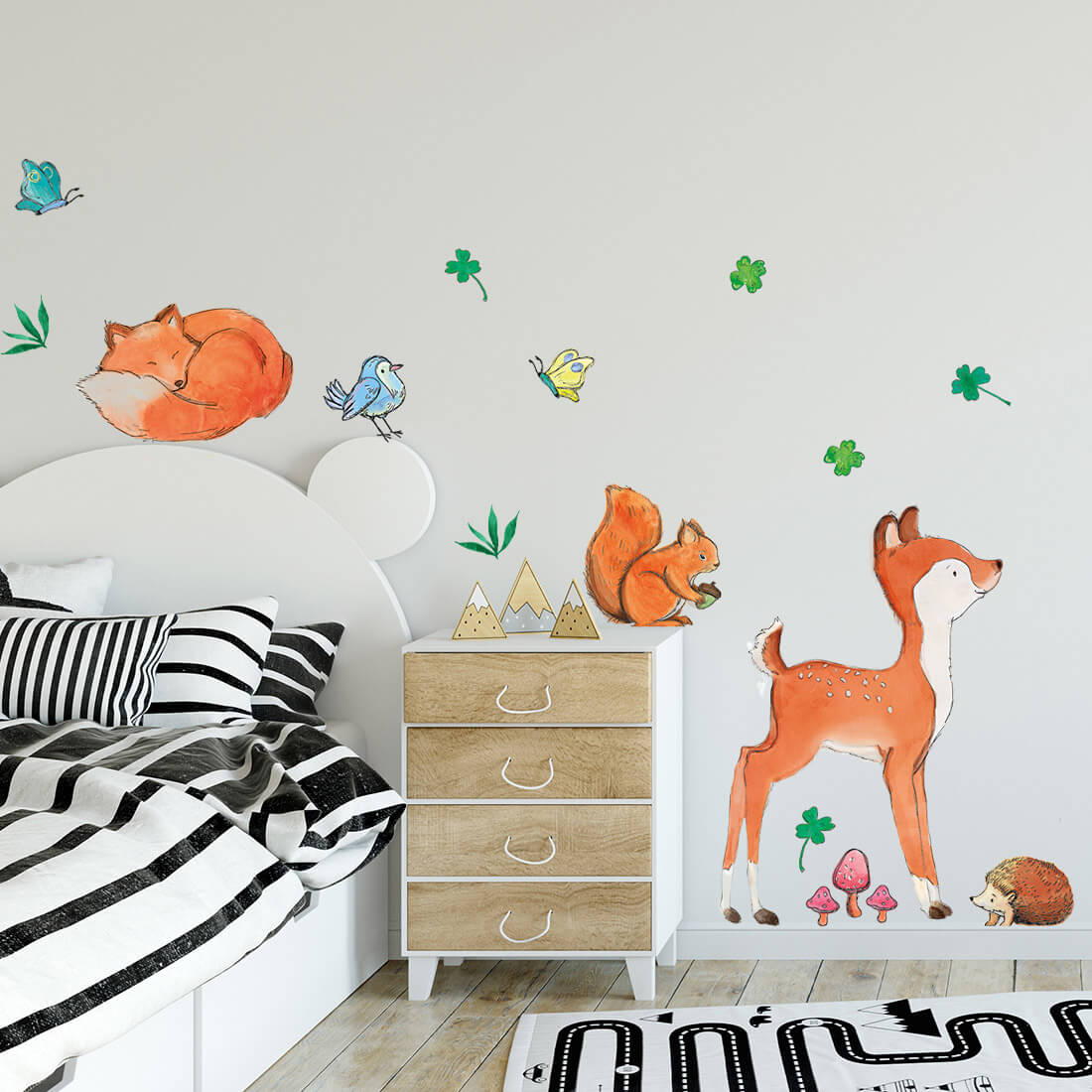 Pastelowe Love Wandaufkleber Sticker Waldfreunde
