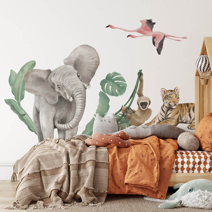 Pastelowe Love Wandaufkleber Sticker Safari Tiere