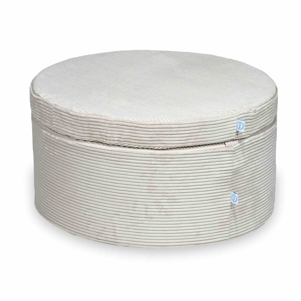 mimii Sitzhockerset Cord Creme geschlossen