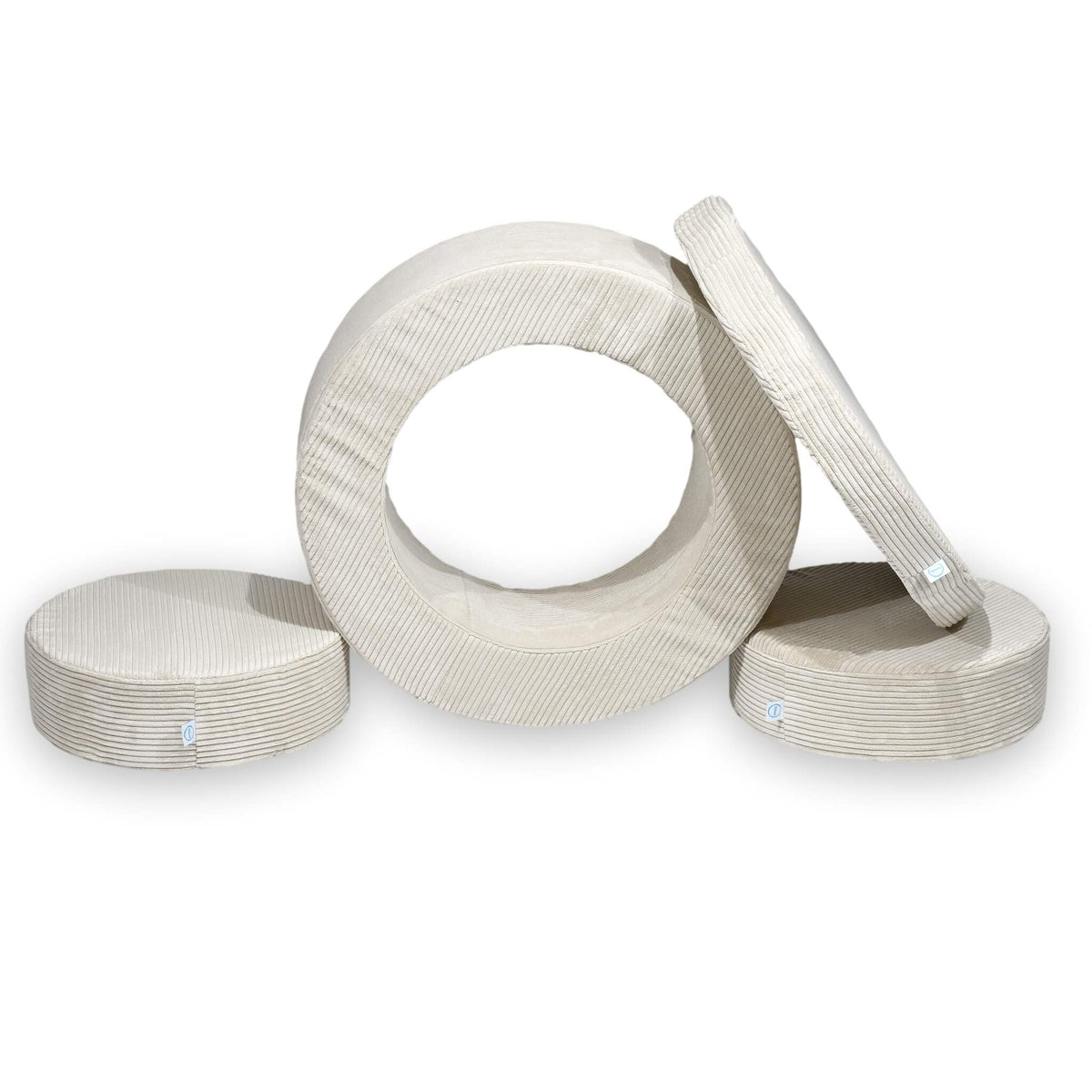 mimii Sitzhockerset Cord Creme