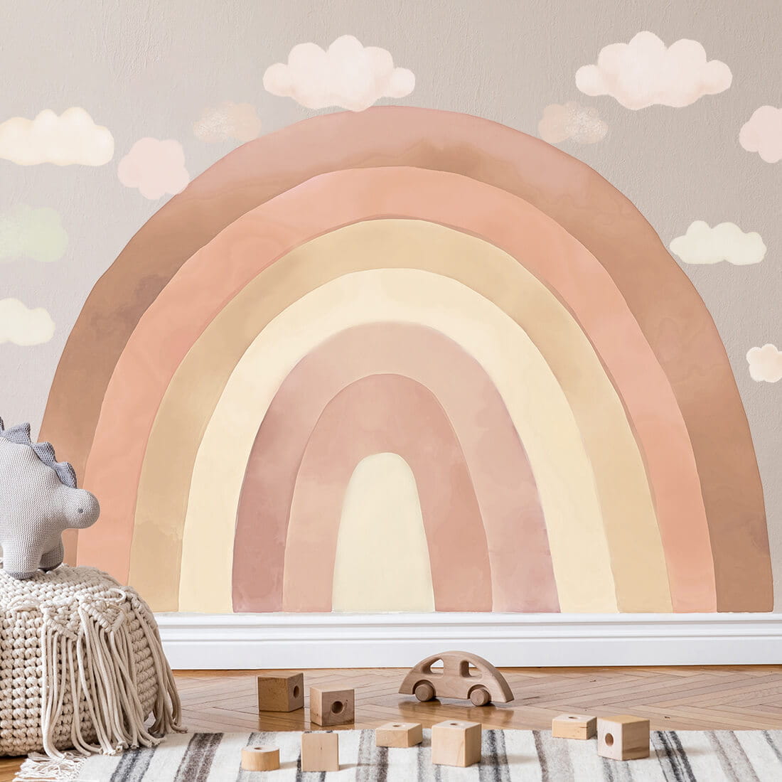 Pastelowe Love Wandaufkleber Sticker Rainbow Regenbogen