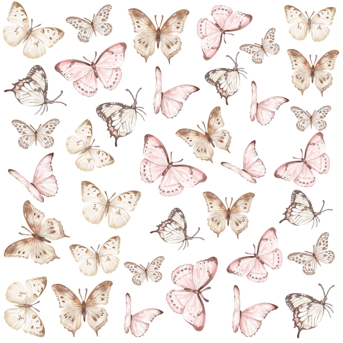 Pastelowe Love Wandaufkleber Sticker Schmetterlinge