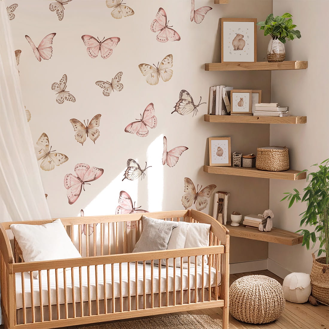 Pastelowe Love Wandaufkleber Sticker Schmetterlinge