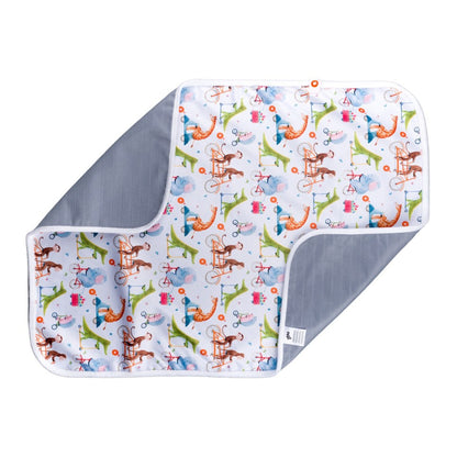 XKKO PUL Wickelunterlage Unterwegs 50*70 cm mit Tiermotiven