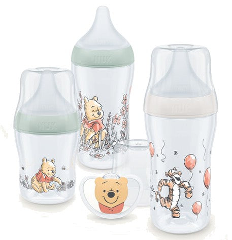 Nuk Perfect Match Geschenkset Winnie Pooh * 3x Babyflasche & 1x Schnuller & Box